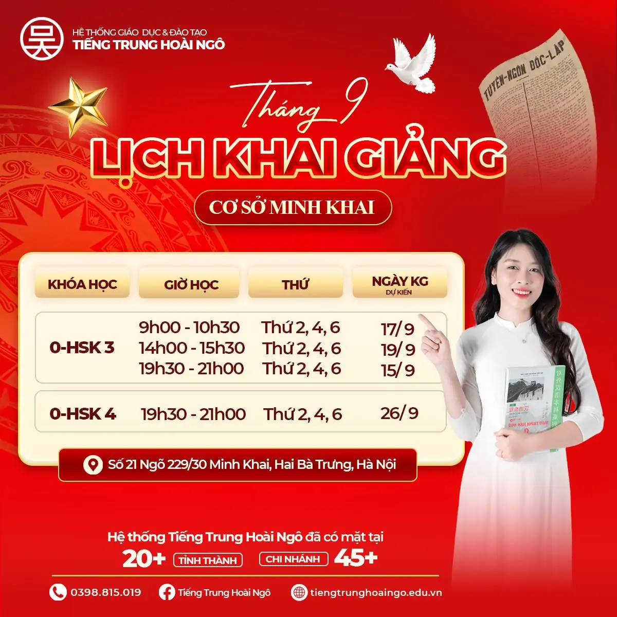 TRUNG TÂM TIẾNG TRUNG HOÀI NGÔ